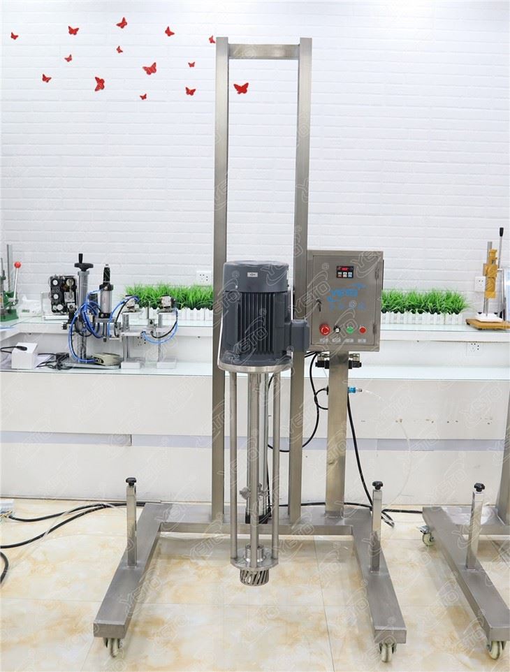 7.5kw Stainless Steel 316L Movable Electric Lifting Homogenizer with Disperser for BB Cream